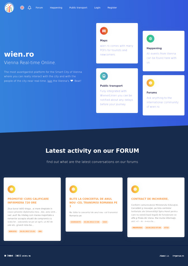 Screenshot of https://wien.ro